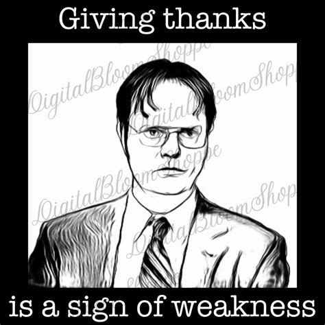 The Office Thanksgiving Dwight Funny Black and White PNG File ...