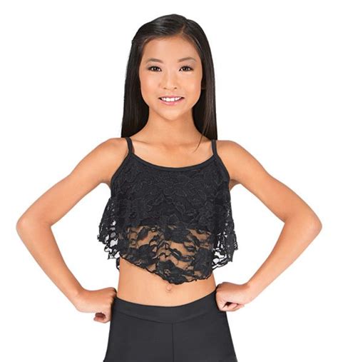 Girls Camisole Lace Overlay Bra Top Bra Tops Dance Tops Tops