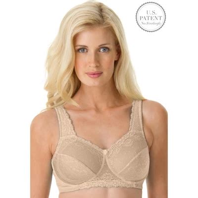 Comfort Choice Women S Plus Size Side Wire Lace Bra B Nude Target