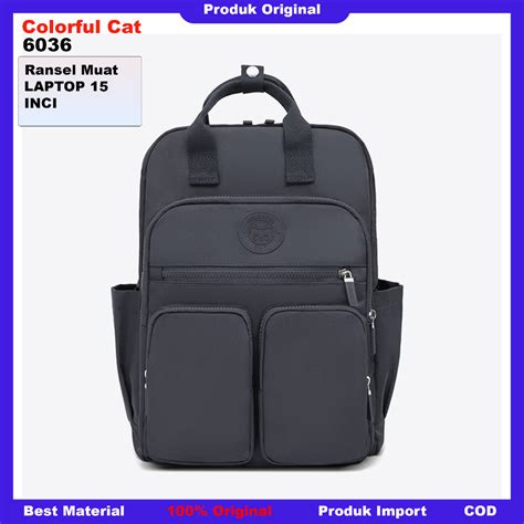 Jual Bobo Fashion Tas Ransel Colorful Cat Original Import Nilon