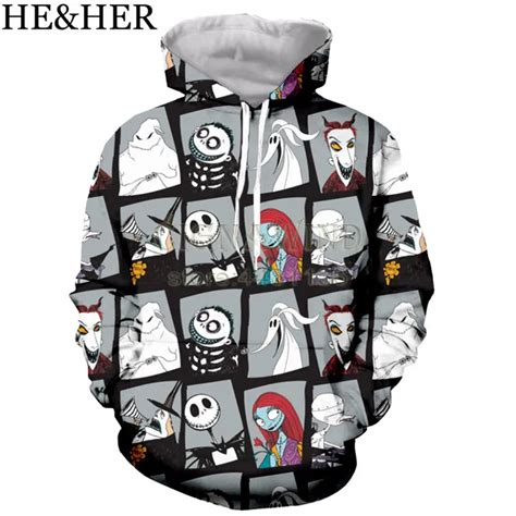 New Halloween style Jack skellington nightmare before christmas hoodies men women 3D printed ...