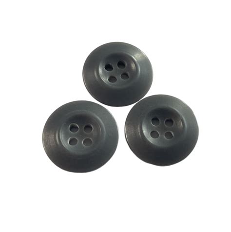 Matt Grey Melamine Buttons In 30l Round Shape Lightweight Durable
