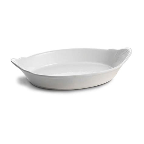 Tablecraft Cw W Qt White Oval Au Gratin Dish