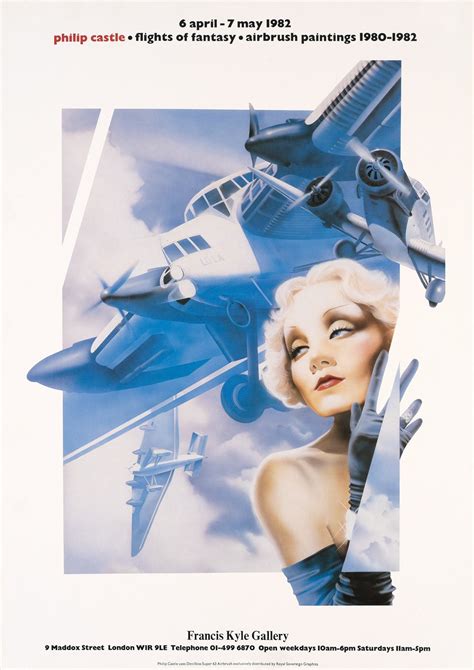 Vintage Poster Philip Castle Flights Of Fantasy Airbrush Paintings