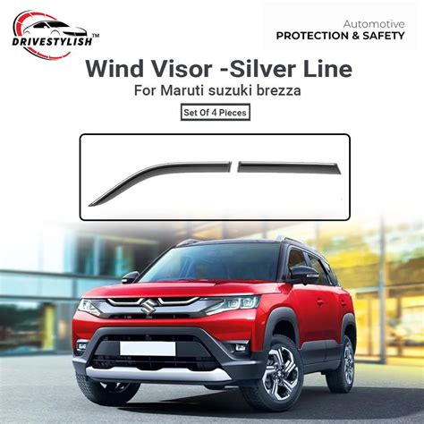 Maruti Suzuki Brezza Wind Visor Silver Line