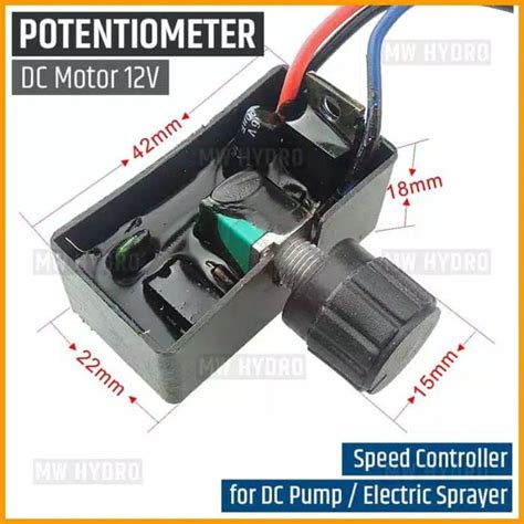 Jual Dimmer Potensio Pengatur Kecepatan Motor DC Pompa Air DC 12V