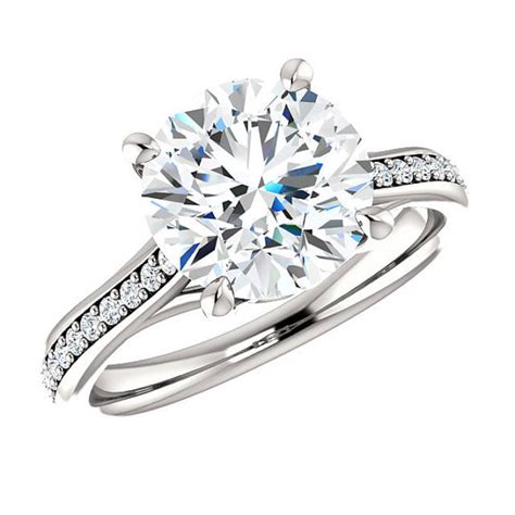 Carat Forever One Moissanite Mm Diamond Solitaire Engagement