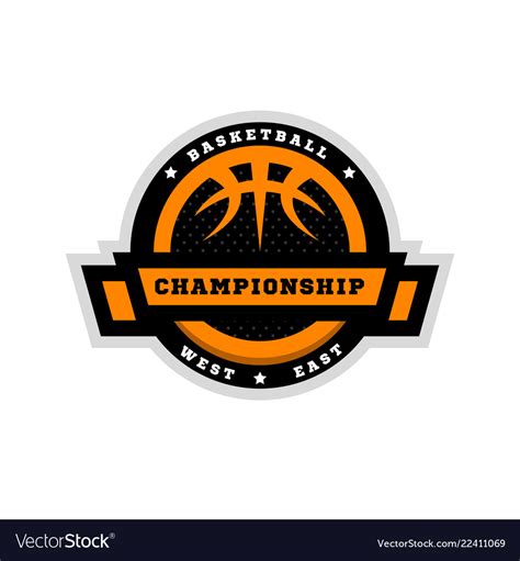 Basketball Championship Sports Logo Emblem Vector Image