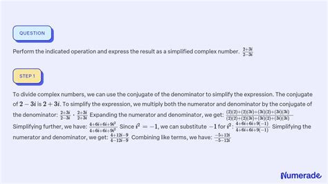 Solvedperform The Indicated Operation And Express The Result As A