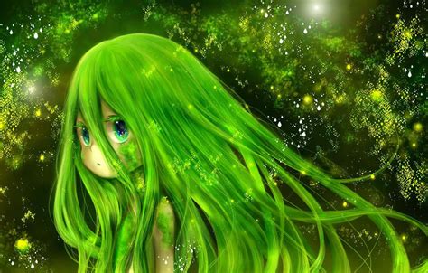 Download Cute Green Kawaii Anime Wallpaper