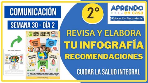 Elabora Tu Infograf A Para Cuidar La Salud Integral Aprendo En Casa