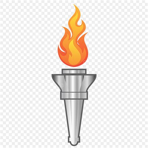 Cartoon Torch Vector Hd Images Cartoon Metal Torch Olympic Torch