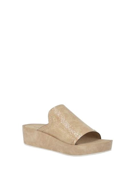 Naked Feet Reno Platform Slide Sandal In Natural Lyst