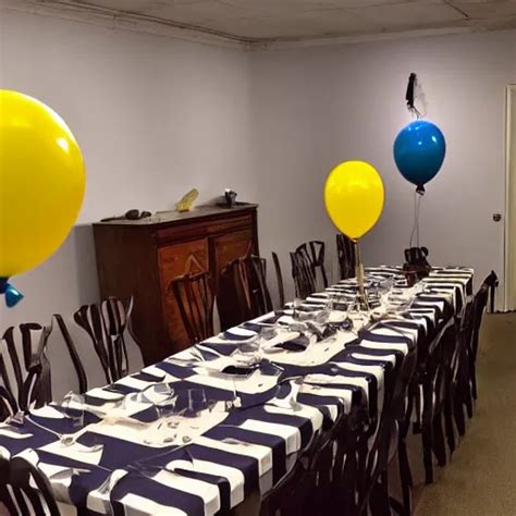 Photo Of The Backrooms Liminal Space With Balloons Stable Diffusion