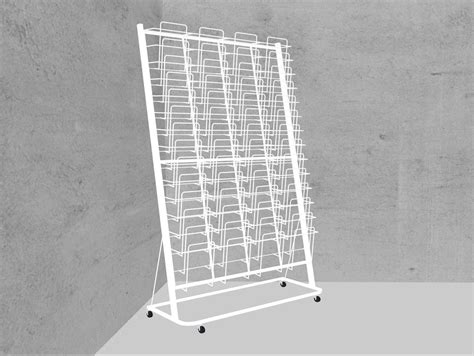 108x45x175cm 56 Pockets Magazine Display Stand Estella Metal