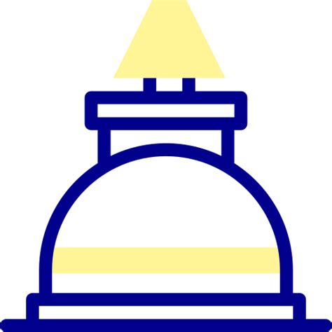 Stupa Detailed Mixed Lineal Color Icon