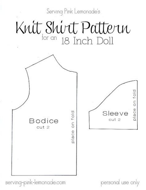 Free Printable 18 Inch Doll Clothes Patterns How To Sew A S