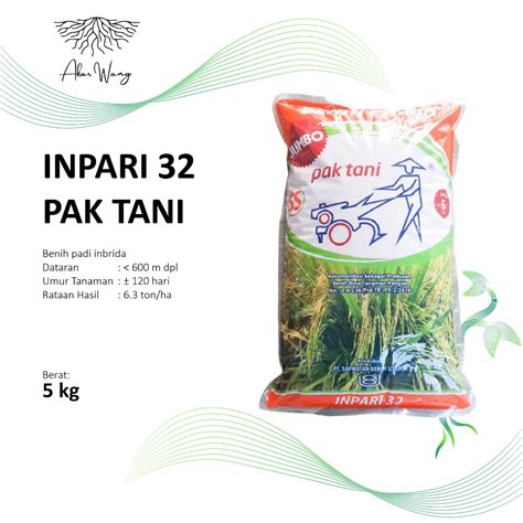 Jual BENIH PADI INPARI 32 PAK TANI 5 KG EXP 17 MARET 2025 Shopee