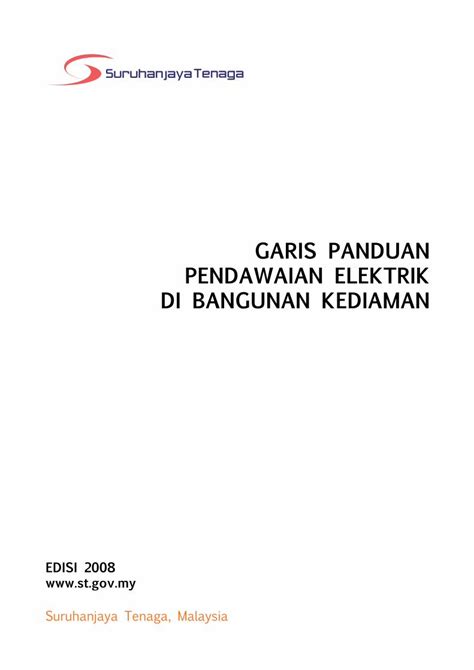 Pdf Garis Panduan Pendawaian Elektrik Dokumen Tips