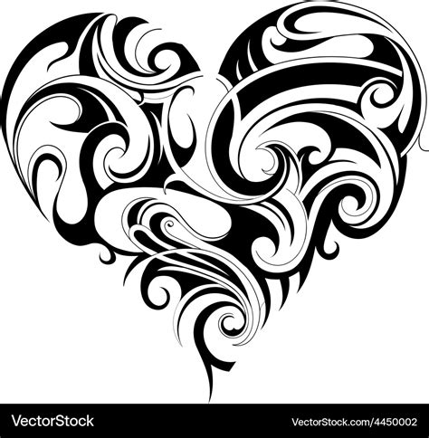 Heart shape tattoo Royalty Free Vector Image - VectorStock