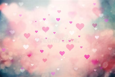 Blurred Hearts Symbol Bokeh Background Stock Photo Image Of Cute