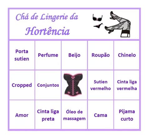 Cartelas Bingo Ch De Lingerie Arquivo Pdf Mergulhando No Mundo
