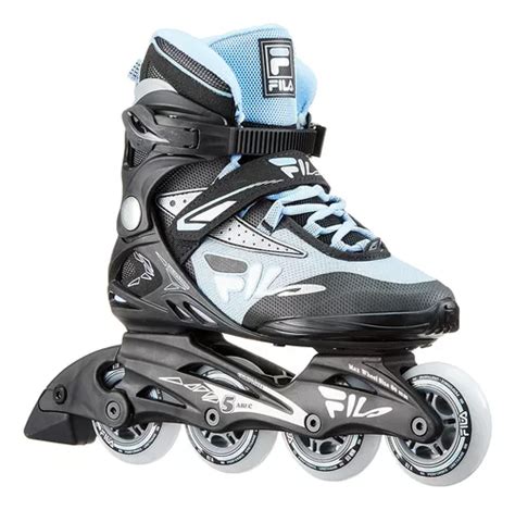 Patins Fila Skates Inline Legacy Comp Lady Preto Azul Parcelamento