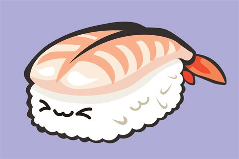 Kawai Sushi Fish Japanese Icon Graphic Graphic By Virtualvitaminvv