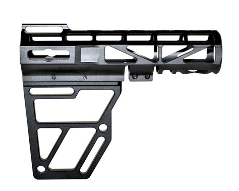 Skeletonized AR Aluminum Pistol Brace Stabilizer – Black – rockfirewholesale