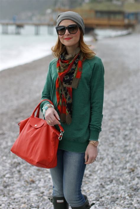 Casual Outfit Hunter Boots Longchamp Bag Fashion And Cookies