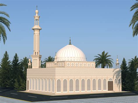 3d Mosque Realistic Render Behance