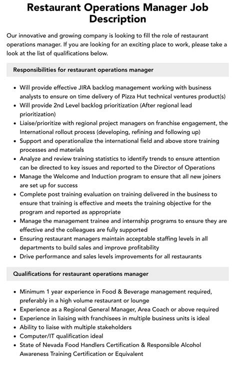 What Are The Roles And Responsibilities Of Operations Manager