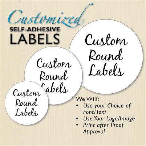 CUSTOM ROUND LABELS, White Sticker, Etsy Shop Product Packaging, Circle Sticker, Personalized ...