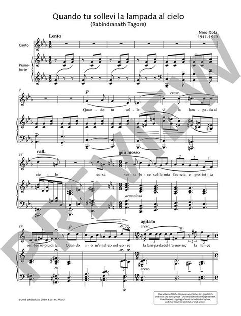 Nino Rota Sheet Music for Voices » Buy Sheet Music Online