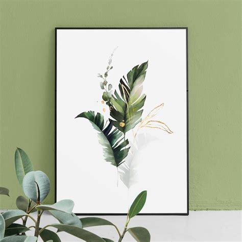 Tropical Greenery Art Set Printable Digital Download Leaves Etsy Artofit