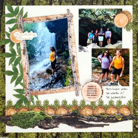 Hike To New Creations With This Nature Scrapbook Layout Nature Scrapbook Layouts Nature