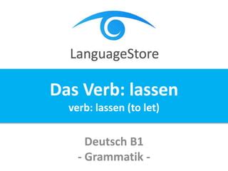 Languagestore Verb Lassen Ppt