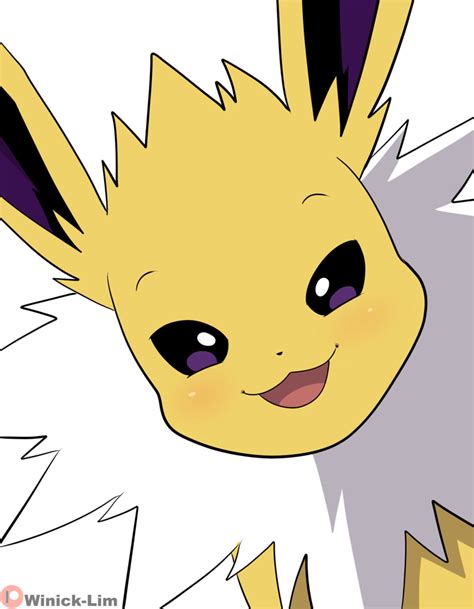 171867 Safe Artistwinick Lim Eeveelution Fictional Species Jolteon Mammal Feral