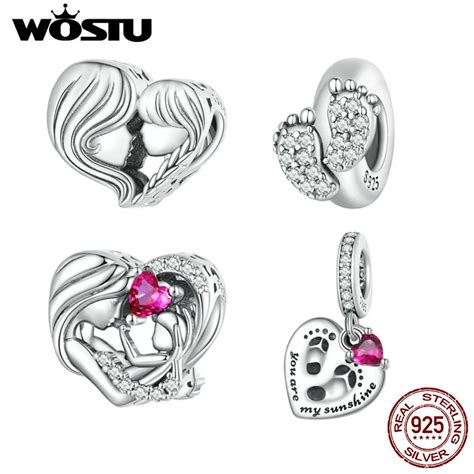 WOSTU Colgante De Plata De Ley 925 Con Forma De Coraz N Para Mujer