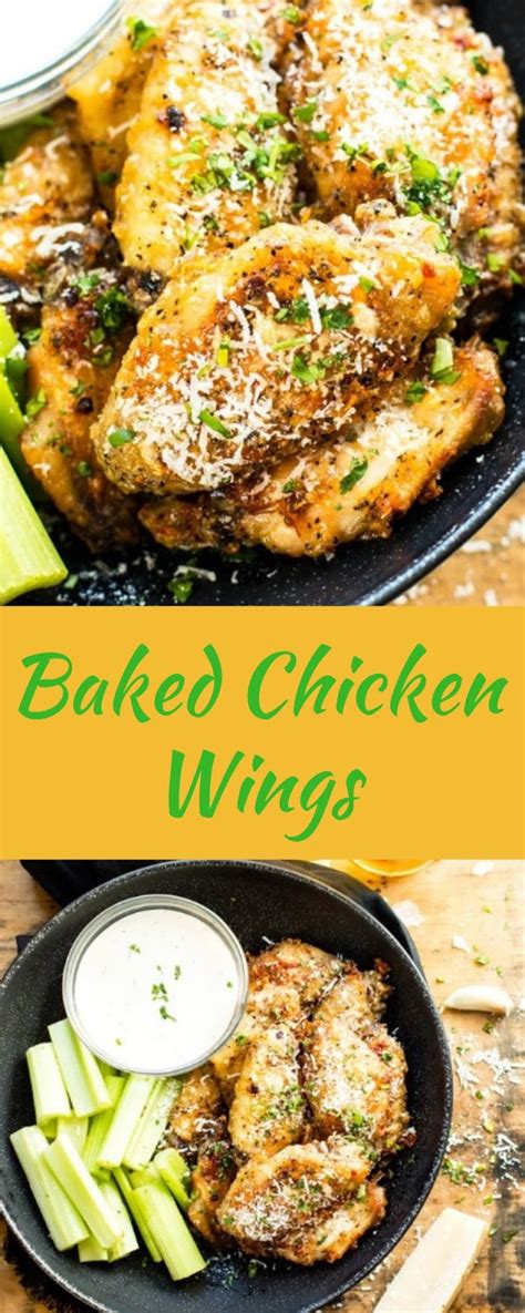 Baked Chicken Wings Food Recipe