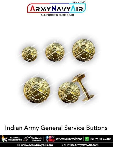 Buy Indian Army General Service Uniform Buttons Online At