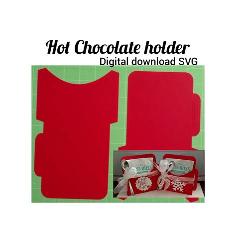 Hot Chocolate Holder Envelope Gift Card Christmas Cocoa Mugs SVG Etsy