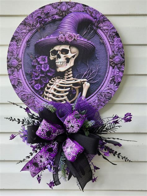 Halloween Skeleton Door Hanger Wall Hanging Front Door Outdoor Decor