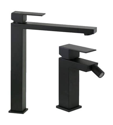 Set Miscelatori Lavabo Alto E Bidet In Colore Nero Opaco Ponsi Italia R