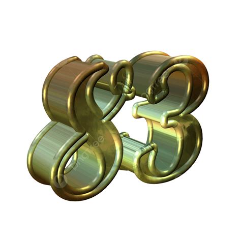 Number 3d Gold Vector Art Png Gold Mixed With Green In 3d Numbers 83