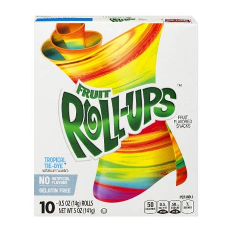 Betty Crocker Fruit Roll Ups Fruit Flavored Snacks Tropical Tie Die Pack Of 48 48 Pack Kroger