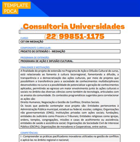 Projeto de extensão I Mediação Consultoria Universidades