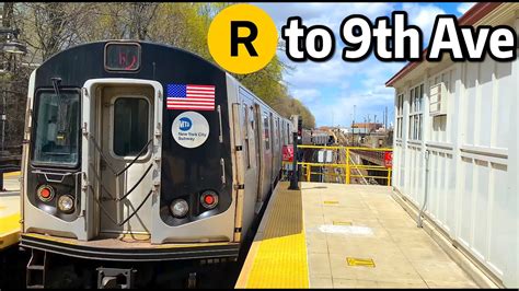 ⁴ᴷ⁶⁰ R Trains Rerouted over the D Line to 9th Avenue YouTube