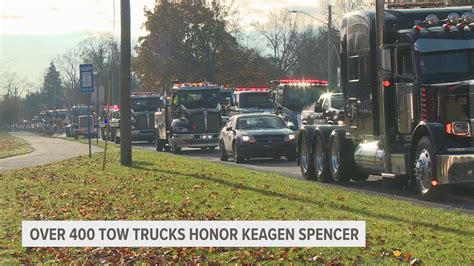 Tow Truck Driver Killed Is Honored With Tow Truck Procession