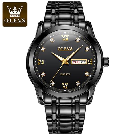 Olevs Watch For Men Mens Watches Waterproof Original Quartz Double